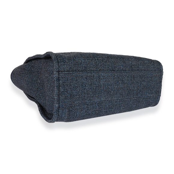 Chanel Navy Tweed Metallic Small Deauville - Picture 6 of 7